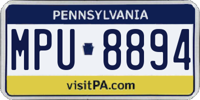 PA license plate MPU8894