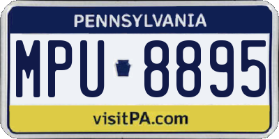 PA license plate MPU8895