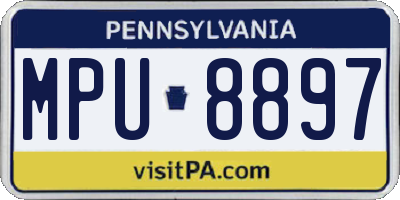 PA license plate MPU8897