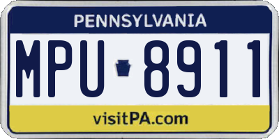 PA license plate MPU8911