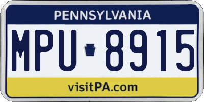 PA license plate MPU8915