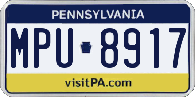 PA license plate MPU8917