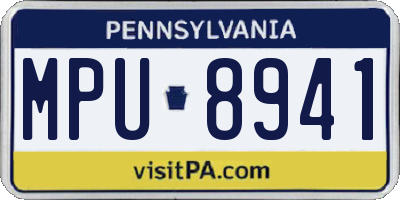 PA license plate MPU8941