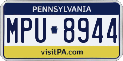 PA license plate MPU8944
