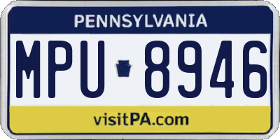 PA license plate MPU8946