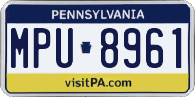 PA license plate MPU8961