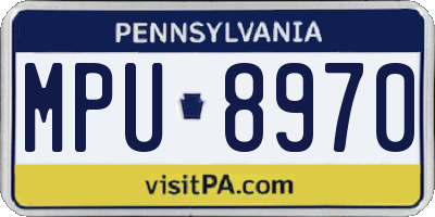 PA license plate MPU8970