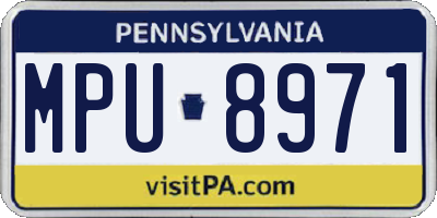 PA license plate MPU8971