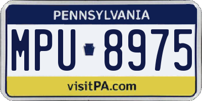 PA license plate MPU8975