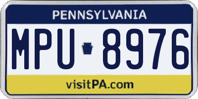 PA license plate MPU8976