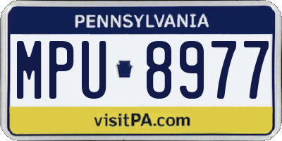 PA license plate MPU8977