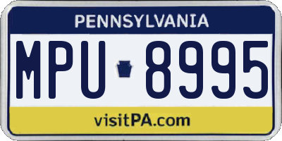 PA license plate MPU8995