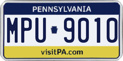 PA license plate MPU9010