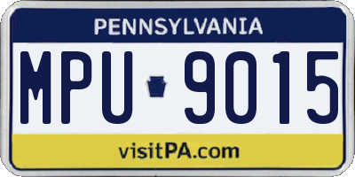 PA license plate MPU9015