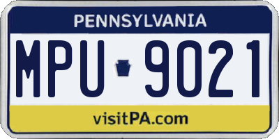 PA license plate MPU9021