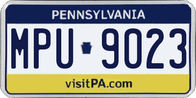PA license plate MPU9023