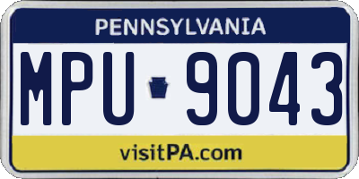 PA license plate MPU9043