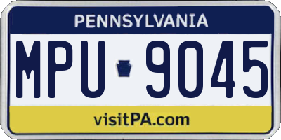 PA license plate MPU9045