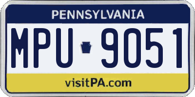 PA license plate MPU9051