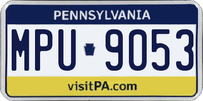 PA license plate MPU9053