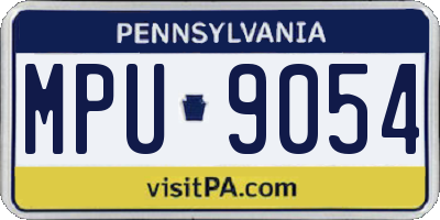PA license plate MPU9054