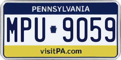 PA license plate MPU9059