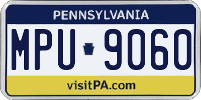 PA license plate MPU9060