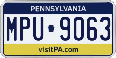 PA license plate MPU9063
