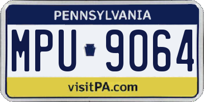 PA license plate MPU9064