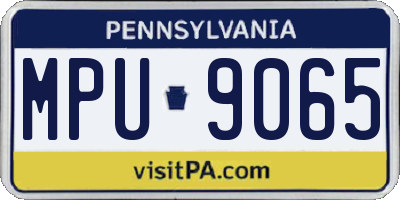 PA license plate MPU9065