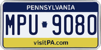PA license plate MPU9080