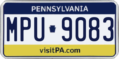 PA license plate MPU9083