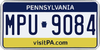 PA license plate MPU9084