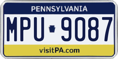 PA license plate MPU9087