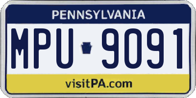 PA license plate MPU9091