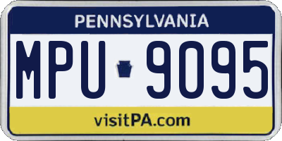 PA license plate MPU9095