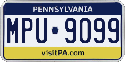 PA license plate MPU9099
