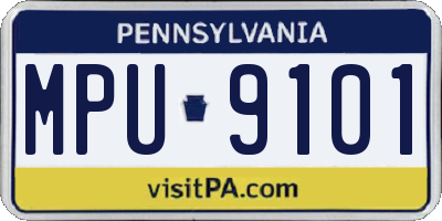 PA license plate MPU9101