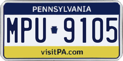 PA license plate MPU9105