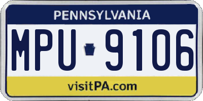 PA license plate MPU9106