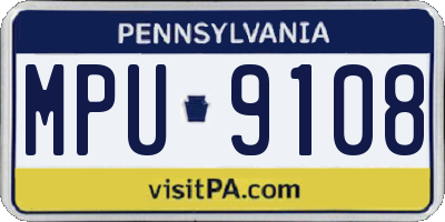 PA license plate MPU9108