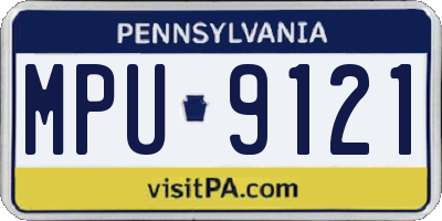 PA license plate MPU9121