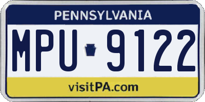 PA license plate MPU9122