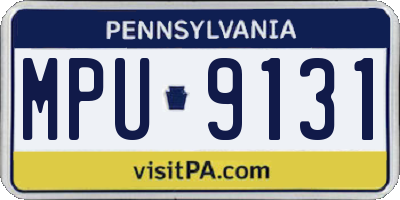 PA license plate MPU9131