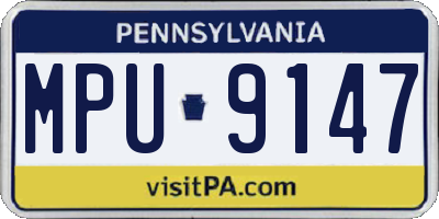 PA license plate MPU9147