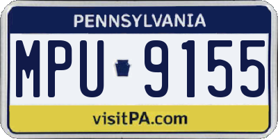 PA license plate MPU9155