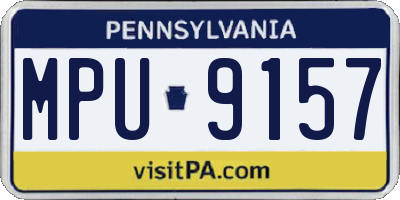 PA license plate MPU9157