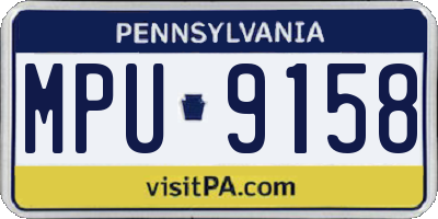 PA license plate MPU9158