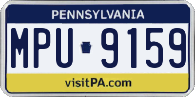 PA license plate MPU9159