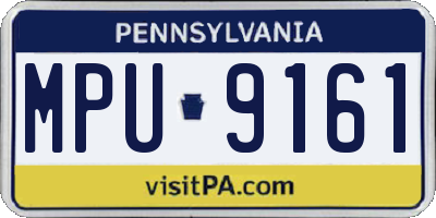 PA license plate MPU9161